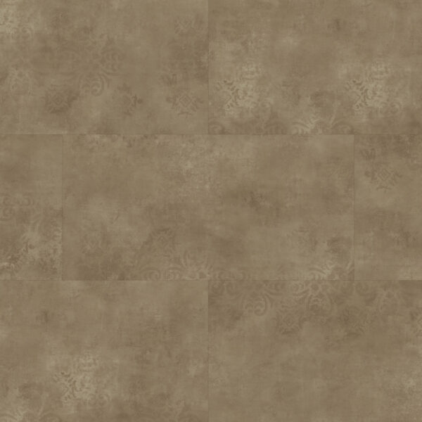 Nova Floor Serenbe Glue Down Luxury Vinyl Tile Stenciled Concrete Linen NST433