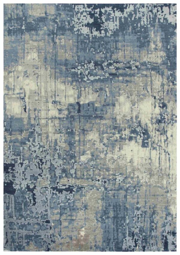 rizzyhome ARY109 Artistry Blue, Ivory/Beige
